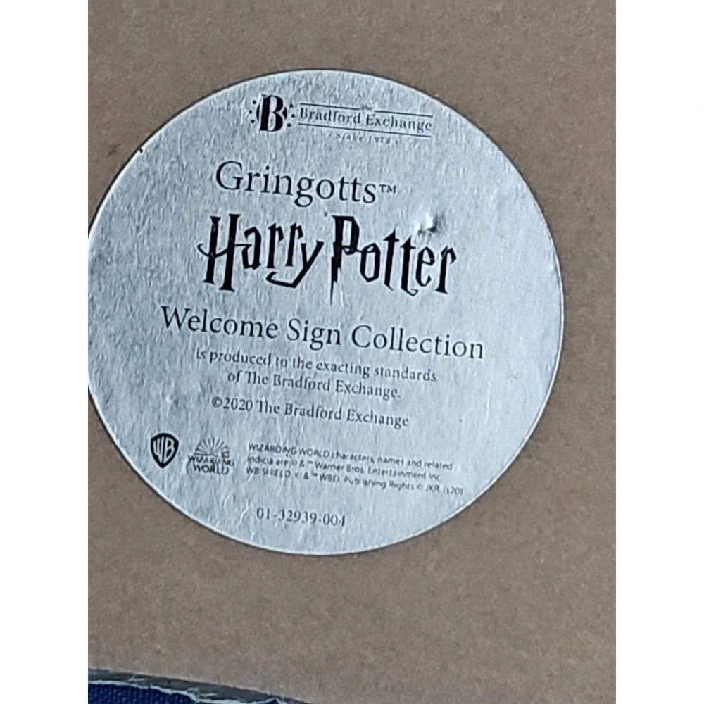 2 Harry Potter Signs Hogwarts Express & Gringotts Bank Bradford‎ Exchange 12